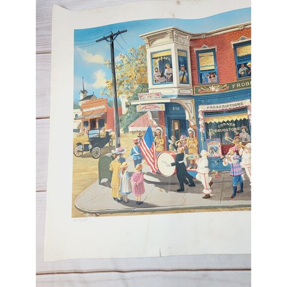 Jan Hanson Travis Main Street Circus Band Original Print 15 of 50 - Picture 5 of 16